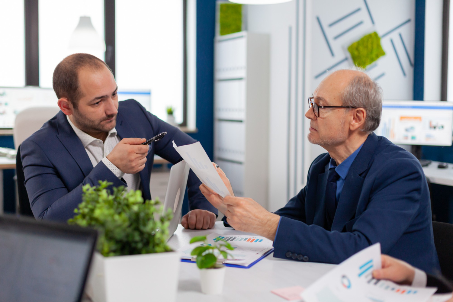 Business owner meeting with a banker